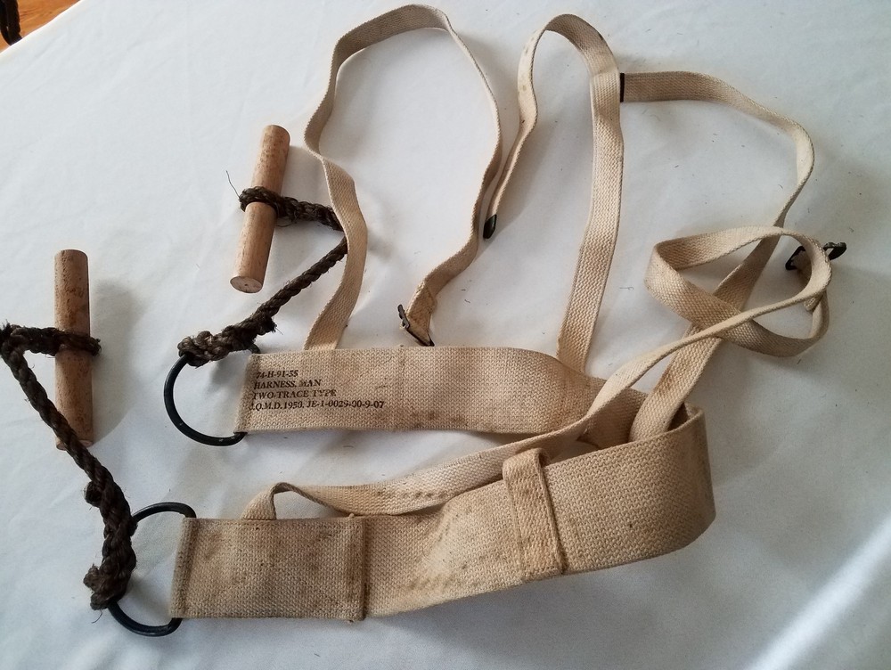 WW 2 tenth mountain division two man trace harness