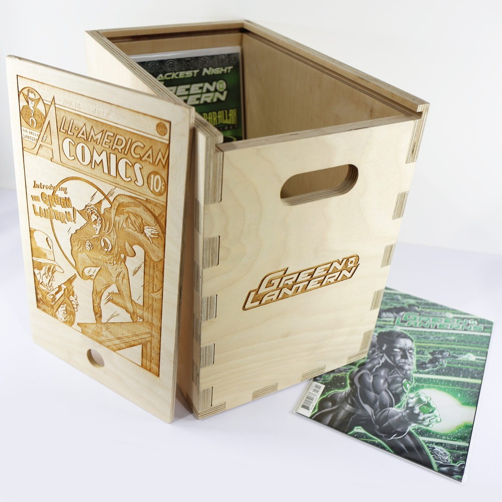 Green Lantern Birch Timber Comic Storage Box *Comics Not Included