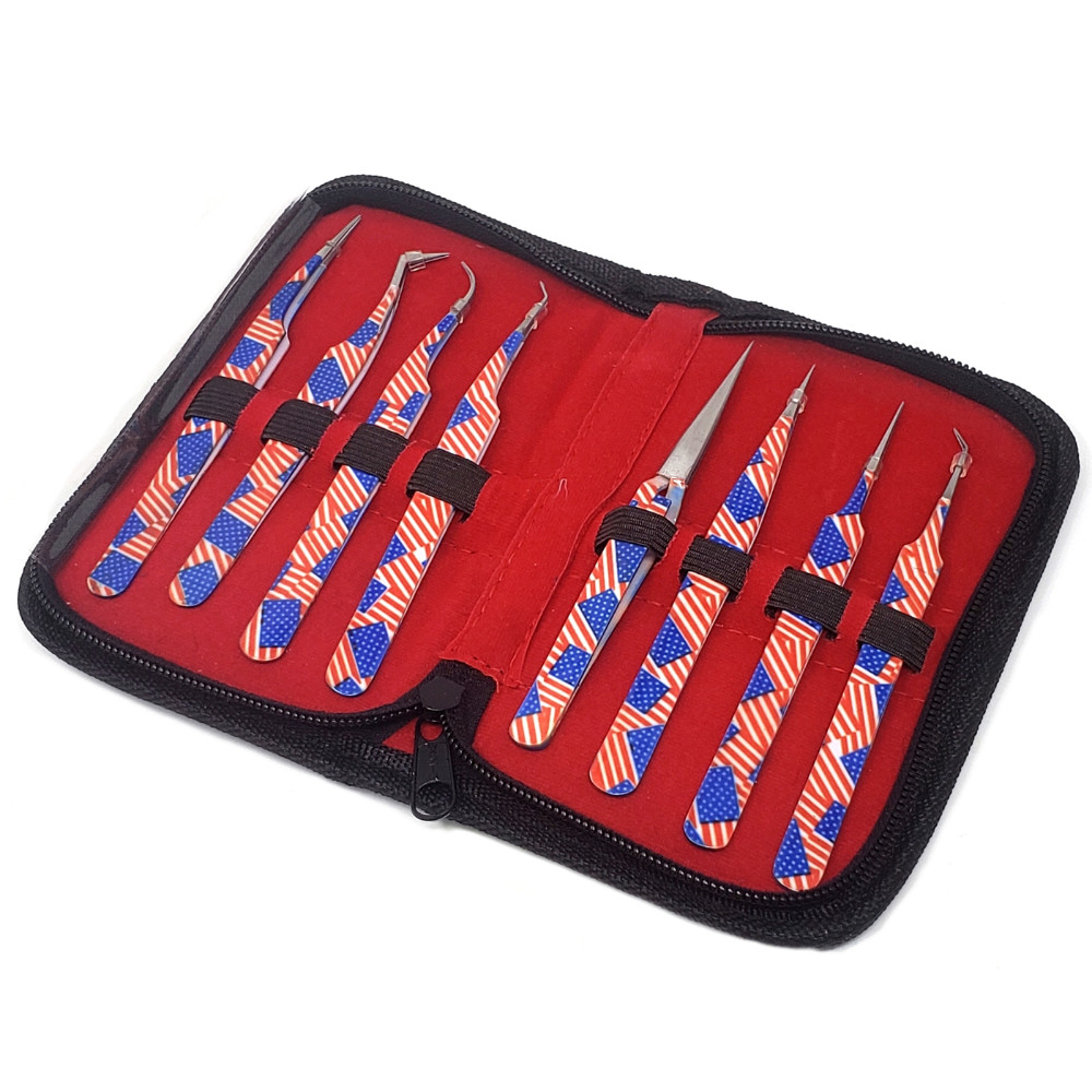 Multi-Purpose 8Pcs Craft Tweezers for Model Kit Beads Tiny Pieces & DIY Projects
