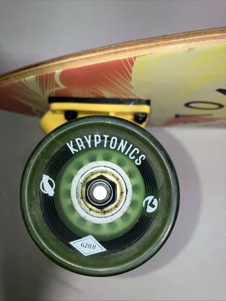 Kryptonics 36" Longboard Skateboard Blue Wave Sunset