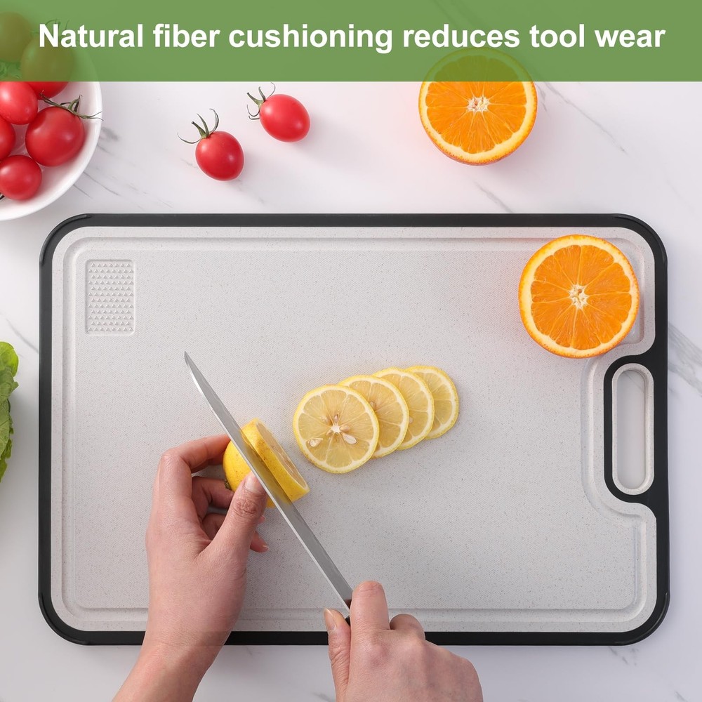 Titanium Cutting Board for Kitchen, Double Side Large Cutting Board for Meats...