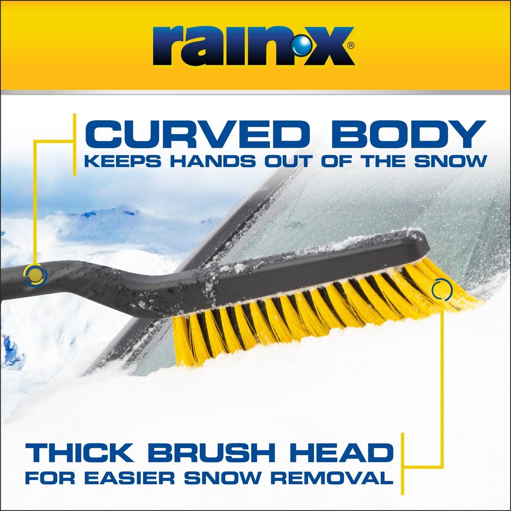 Rain-X 36" Snow Brush Ice Scraper Tool with Curved Handle