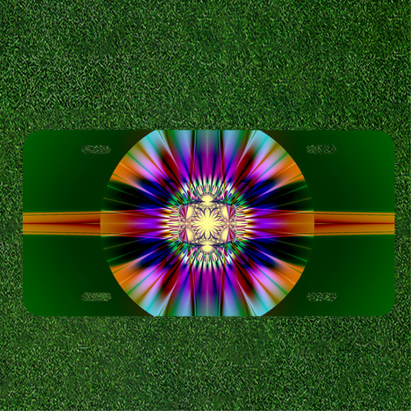 Creative Personalized Car License Plate With Abstract Art Fractal Creative