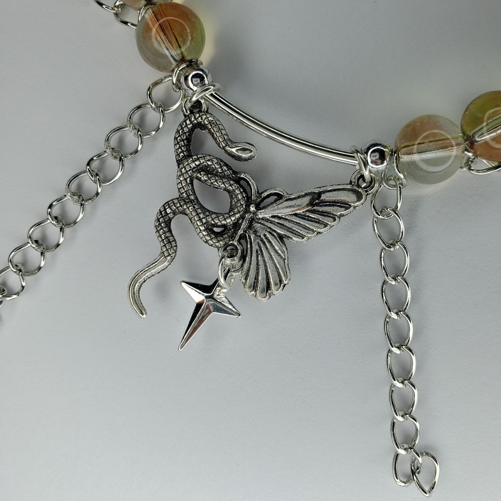 Hand crafted artisan unique gemstone bracelet