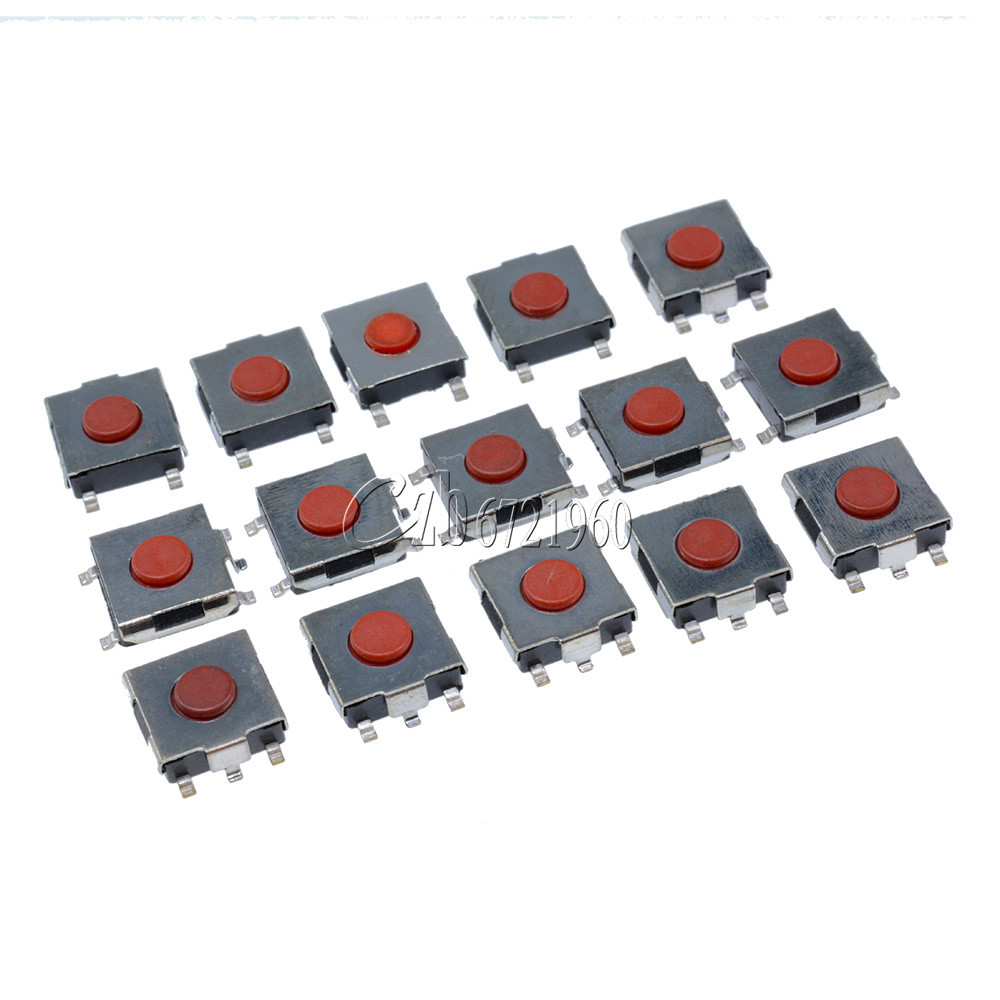 100pcs 6x6x2.5mm Tactile Push Button Switch Tact Switch Micro Switch 4 Pin SMD