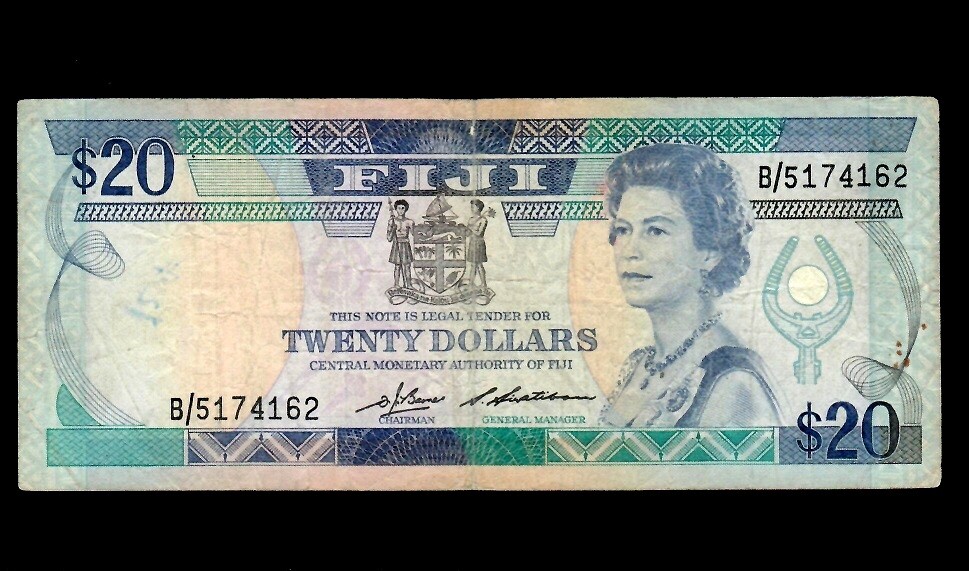 Fiji  20 Dollars  1986   P-85