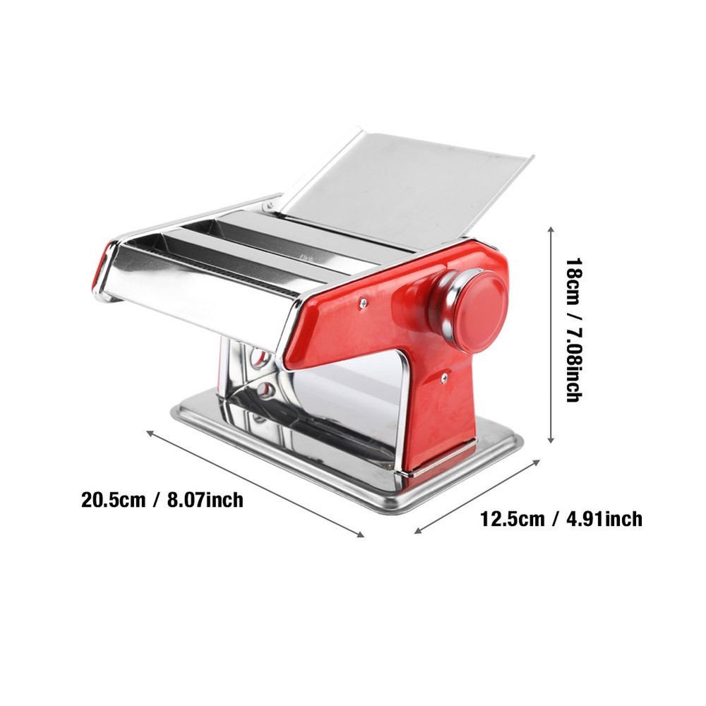 Stainless Steel Pasta Maker Machine w/ 6-Adjustable Thickness Settings