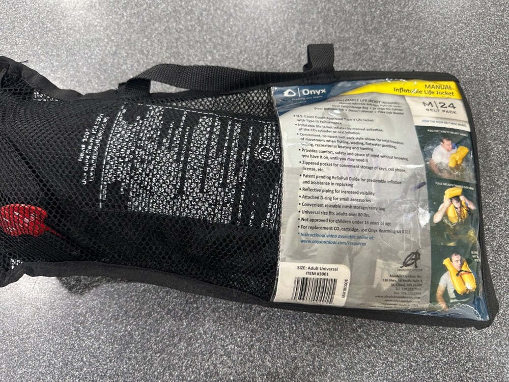 ONYX M-24 ESSENTIAL MANUAL INFLATABLE LIFE JACKET