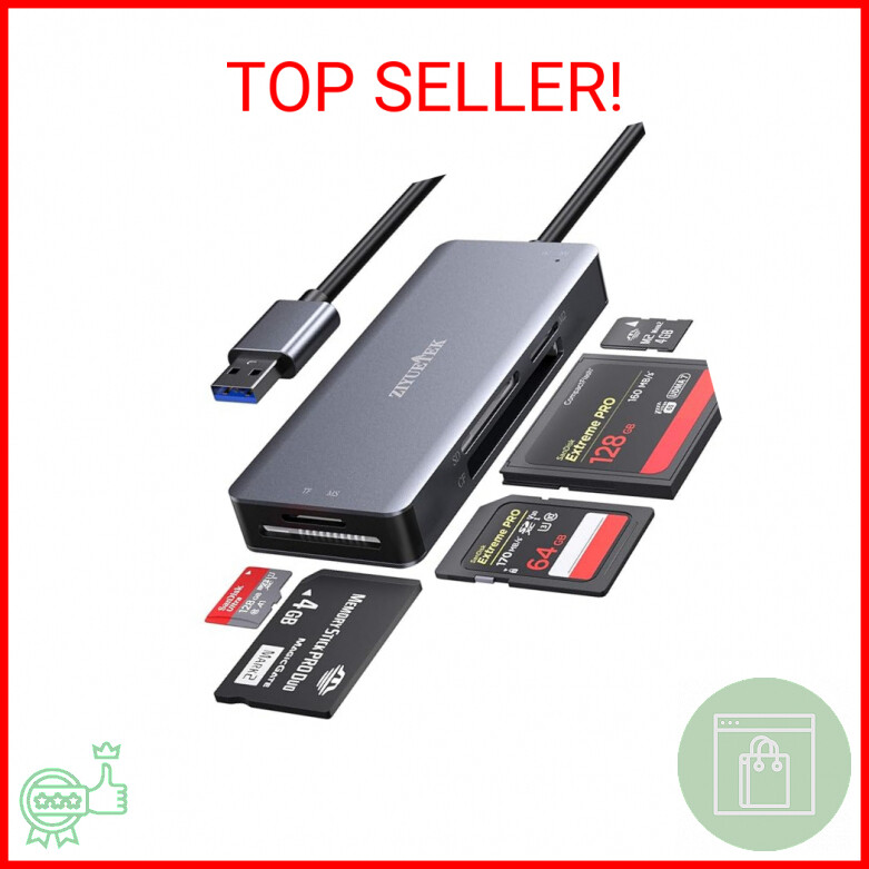 CF Card Reader,USB 3.0 to Compact Flash Memory Card Reader Adapter 5Gbps Read 5