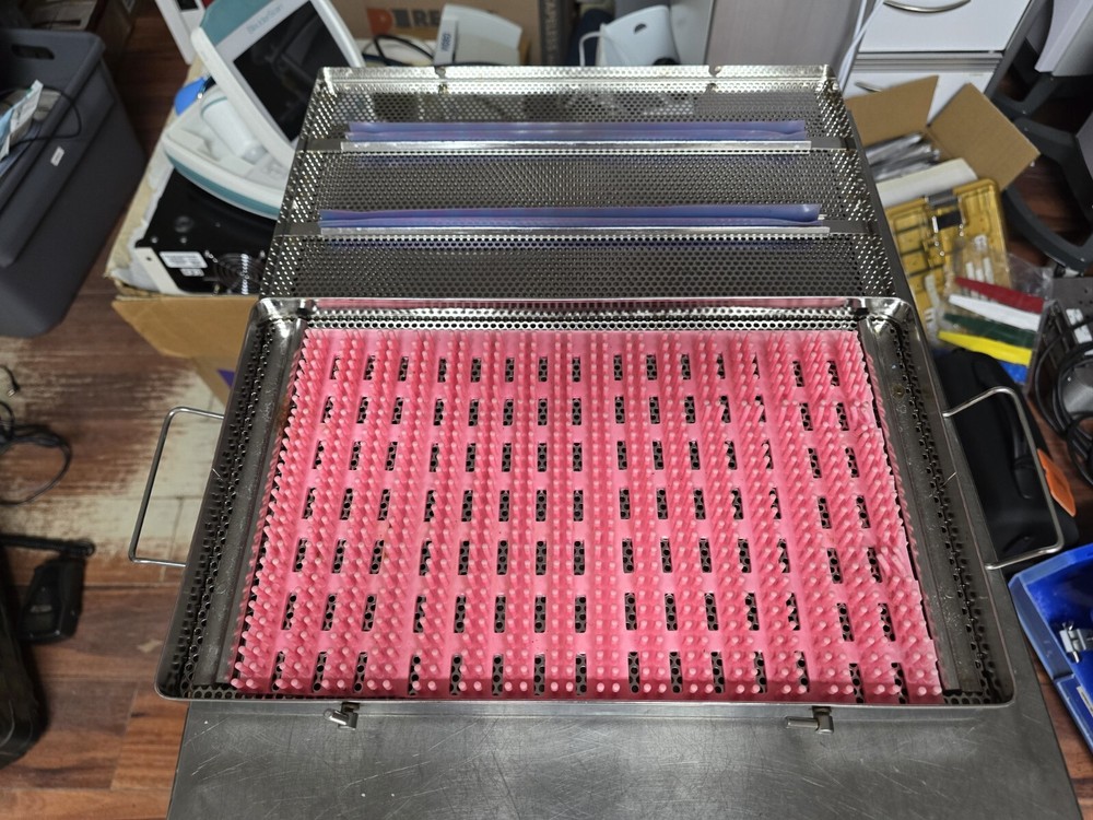 Medical Sterilization Intruments Tray With Mat In Nice Condition