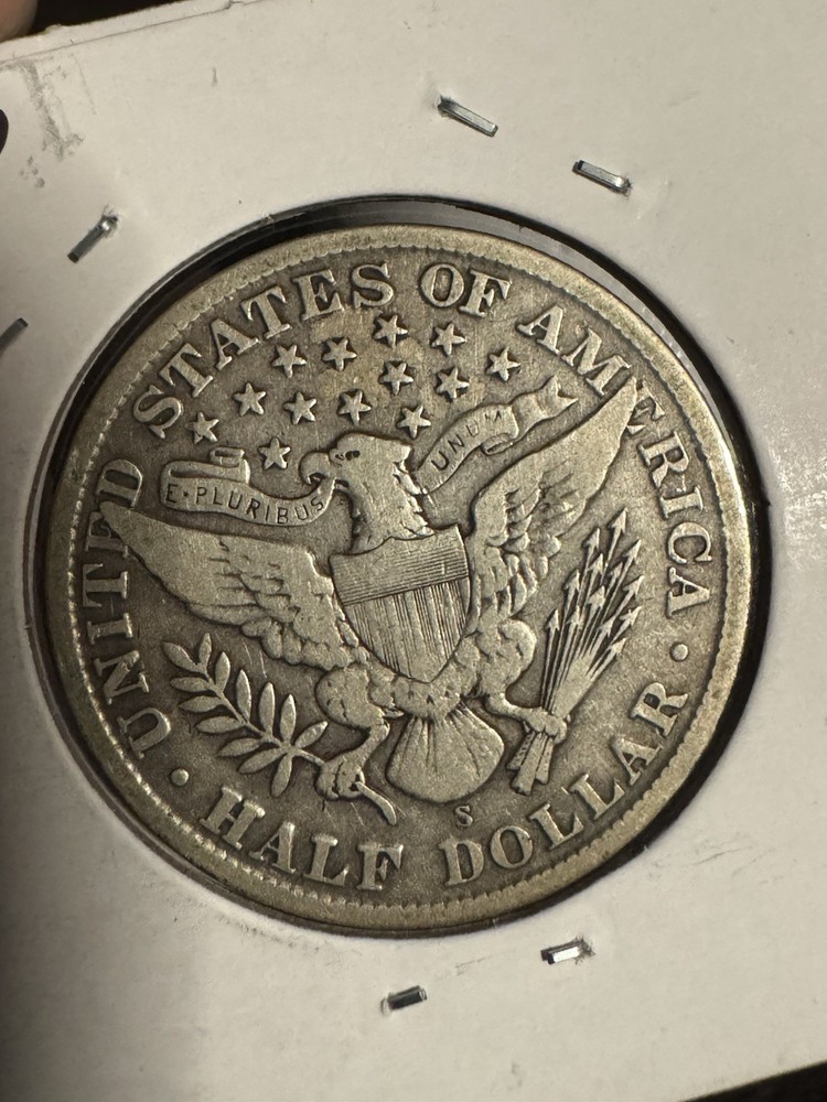 1911-S F-VF Barber Half Dollar