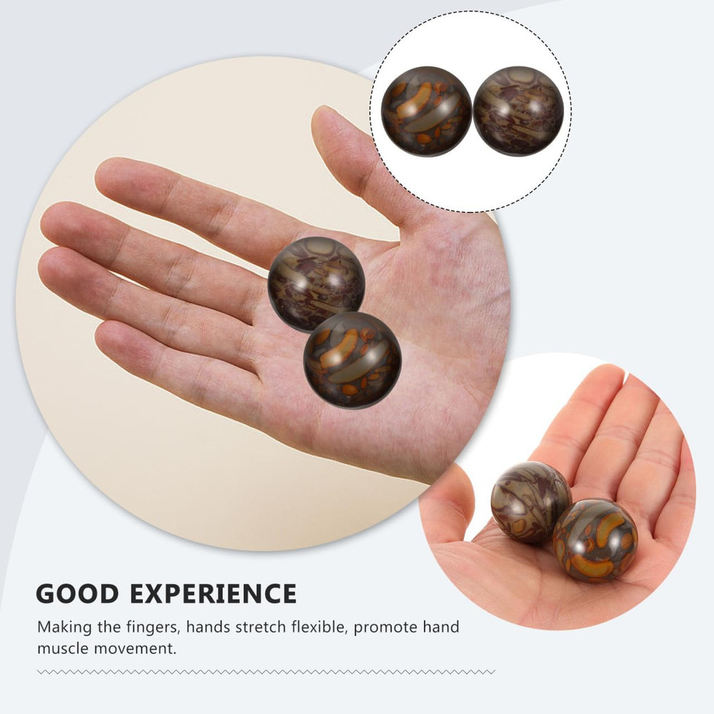 2Pcs Hand Rolling Balls Massage Handballs Training S Baoding Stress S Chinese S
