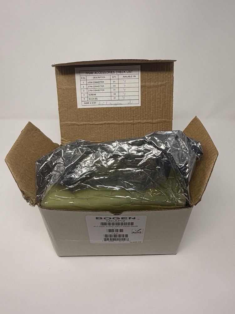 New in Box Bogen MCAPI2 Multicom MC2000 Audio Input Card Cage
