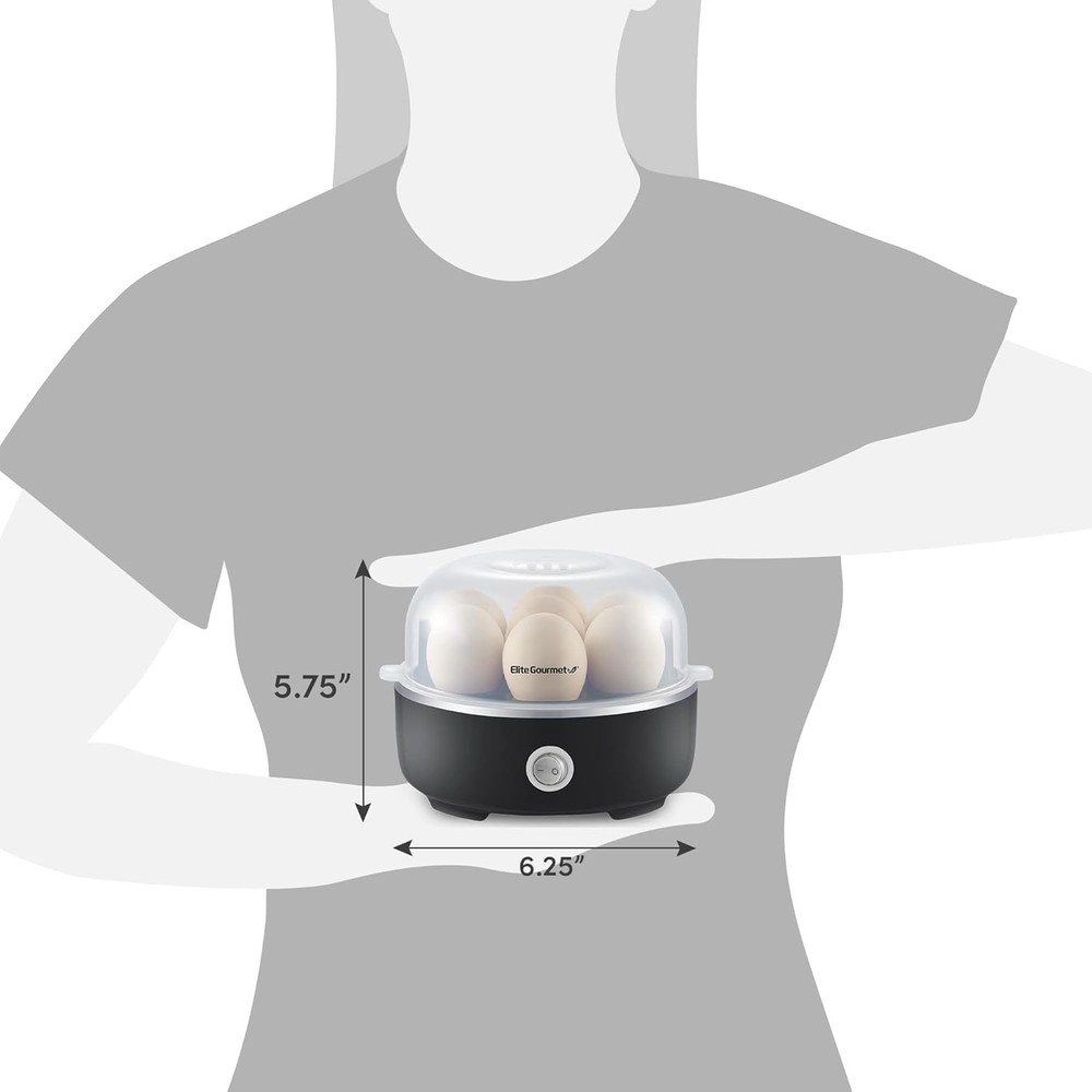 EGC115B Easy Egg Cooker Electric 7-Egg Capacity, Soft, Medium, Hard-Boiled Egg C