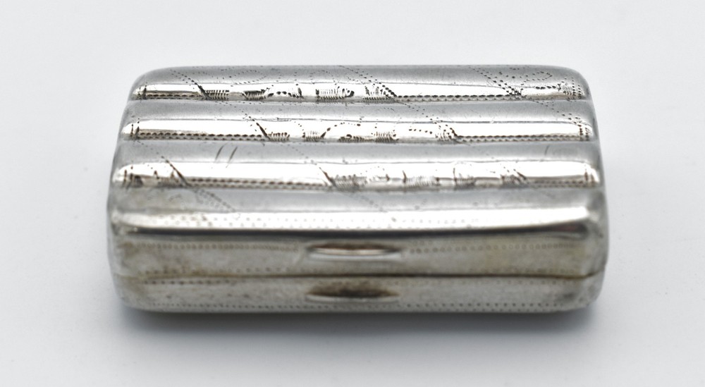 Antique Georgian Solid Silver Pill Box Snuff Box Nice Shape 1810