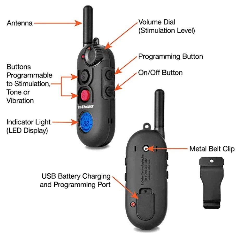 Pro Educator PE-903 Remote Dog Training Collar Black by E-Collar Technologies