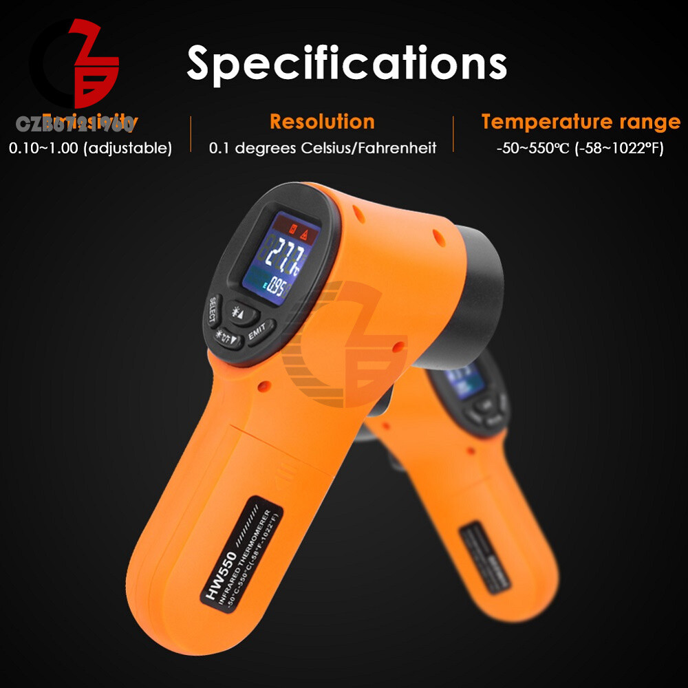 High-Precision IR Temperature Sensor Digital LED Gun Non Contact Thermometer