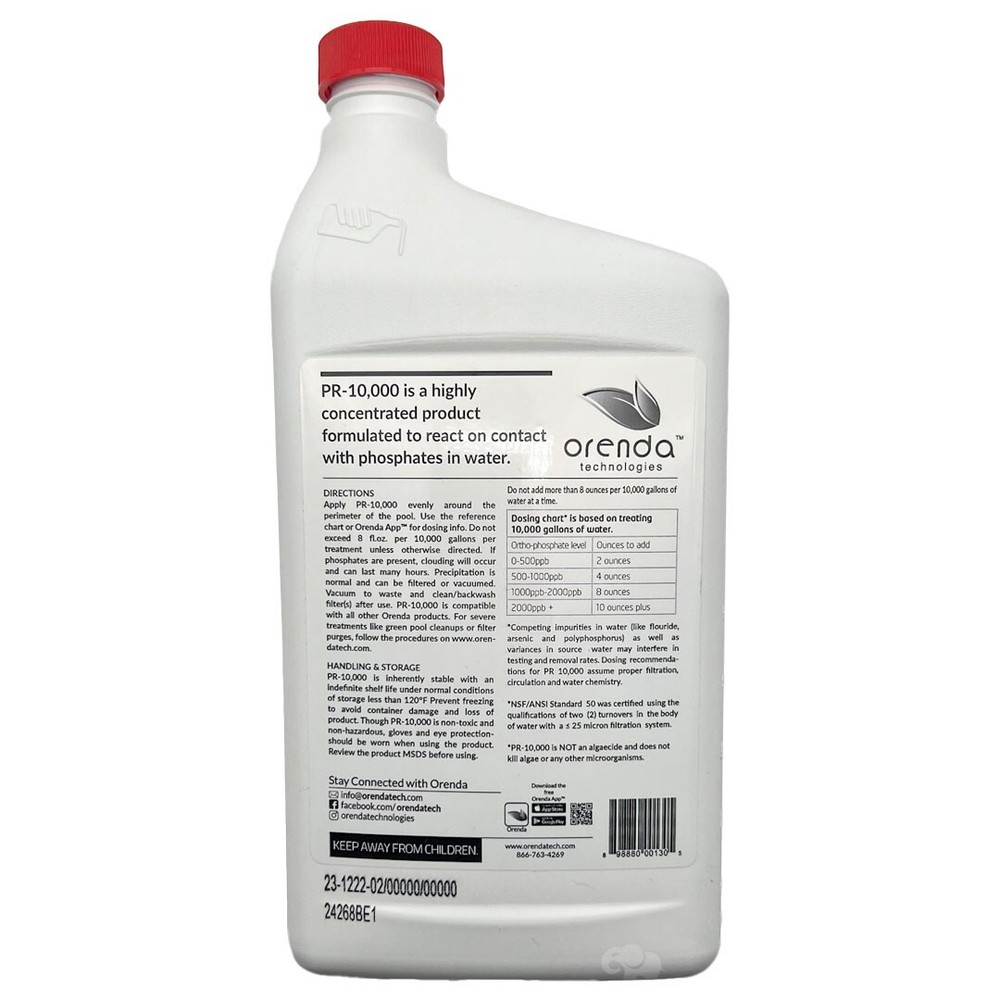 PHOSPHATE REMOVER CONCENTRATE - QUART (ORENDA TECHNOLOGIES - ORE-50-226)
