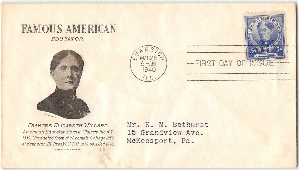 US #872 FDC, 1940, Grimsland