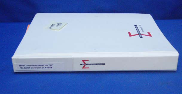 Sigma Systems TP781 Thermal Platform Operation Manual