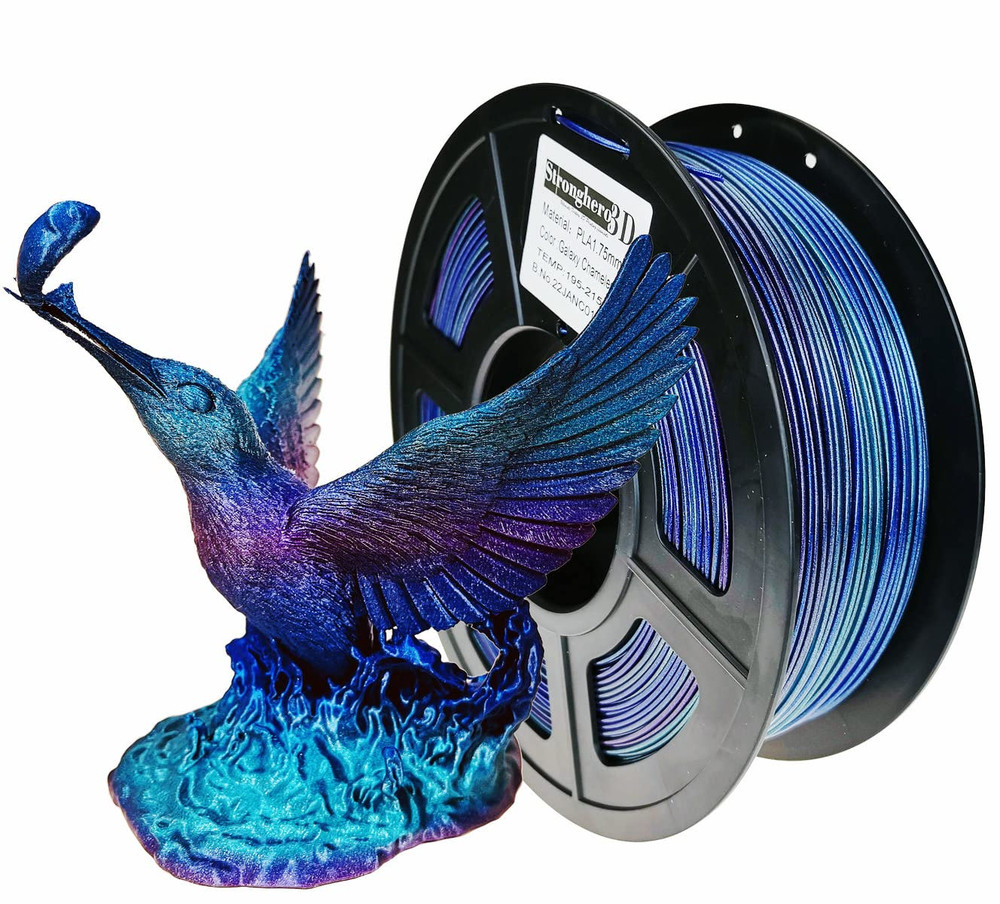 PLA 3D Printer Filament 1.75Mm Vertigo Galaxy Rainbow Multicolors Accuracy +/-0.