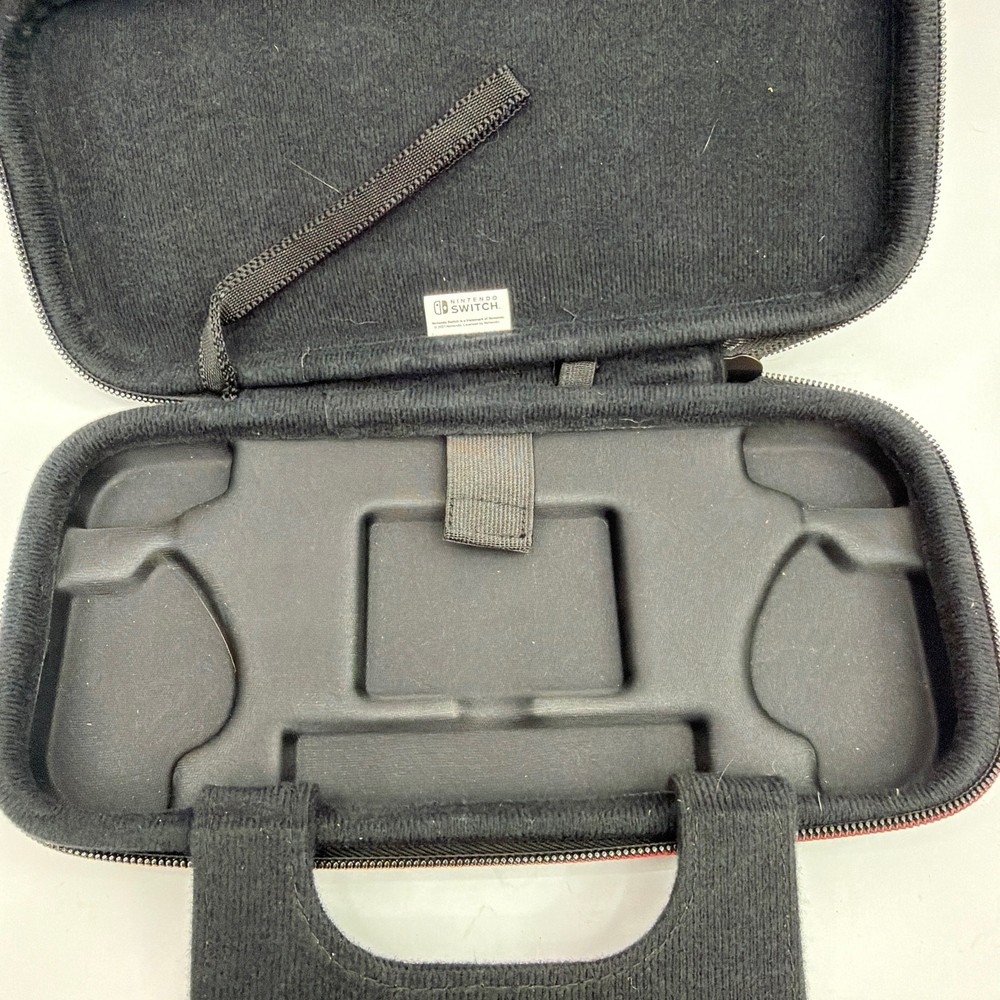 Nintendo Switch Official Carrying Case Black with Red Zipper Pull