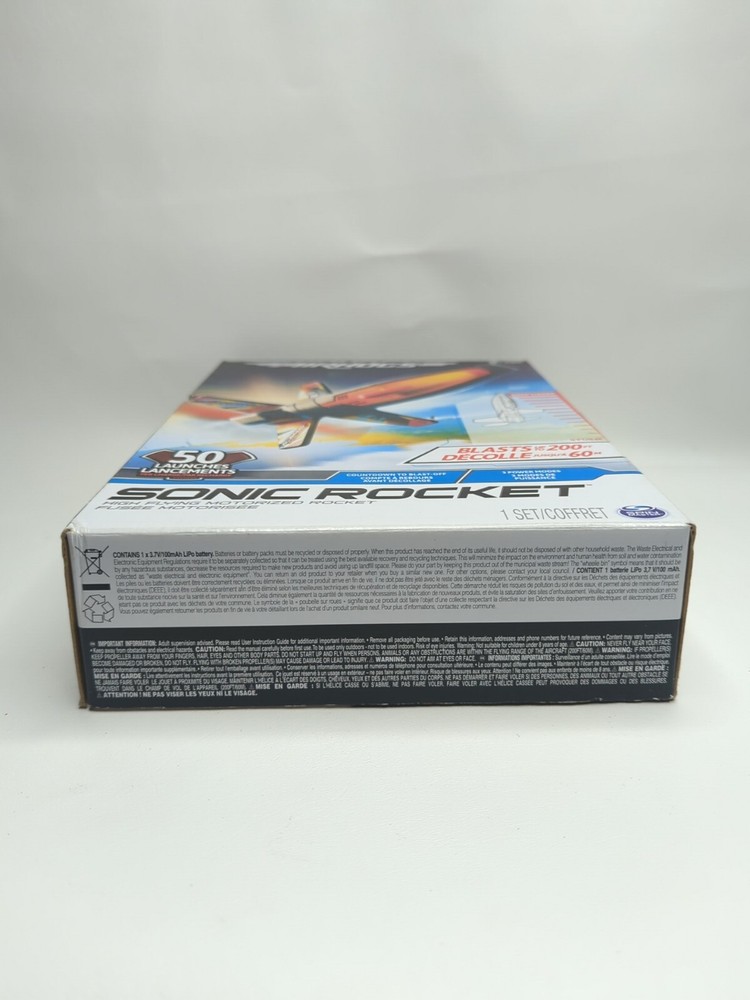 Air Hogs Sonic Rocket 200ft High Flying Motorized 3 Power Modes Spin Master