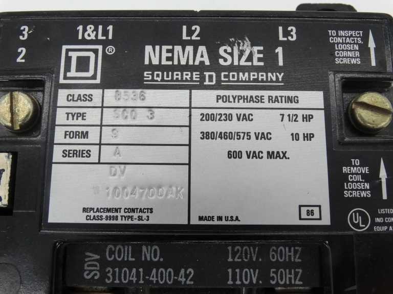 SCHNEIDER ELECTRIC 8536SCO3V02S MOTOR STARTER