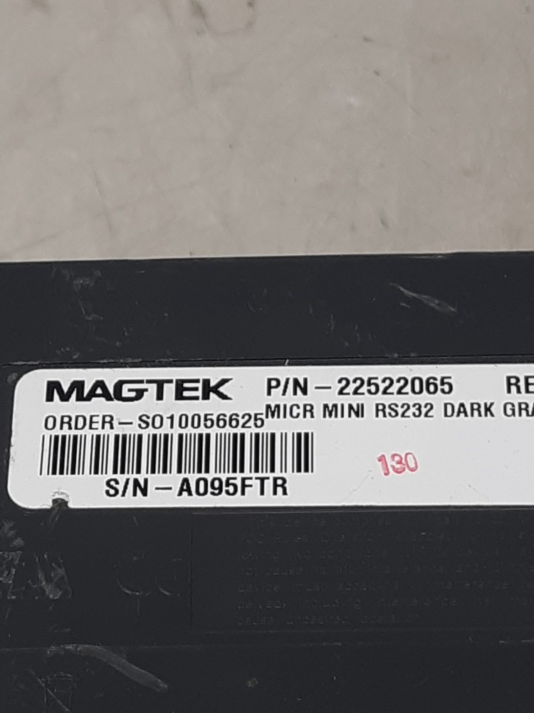MagTek MICR MINI RS232 Dark Gray MICR Reader - Used