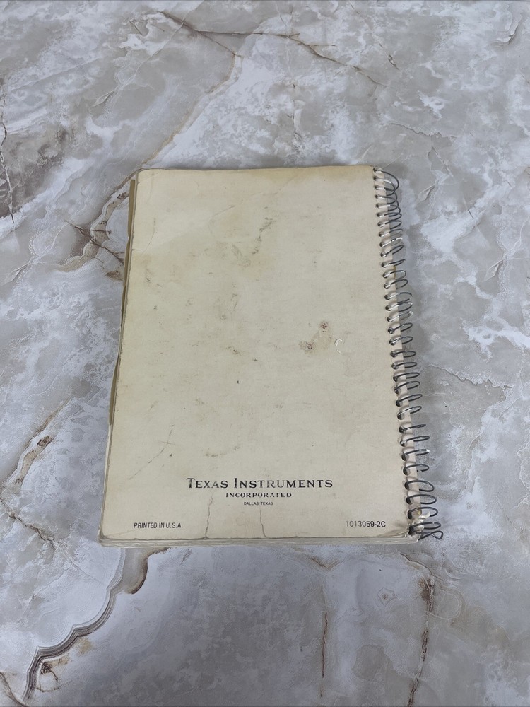 Texas Instruments TI SR-56 Calculator Applications Library Manual Spiral Book