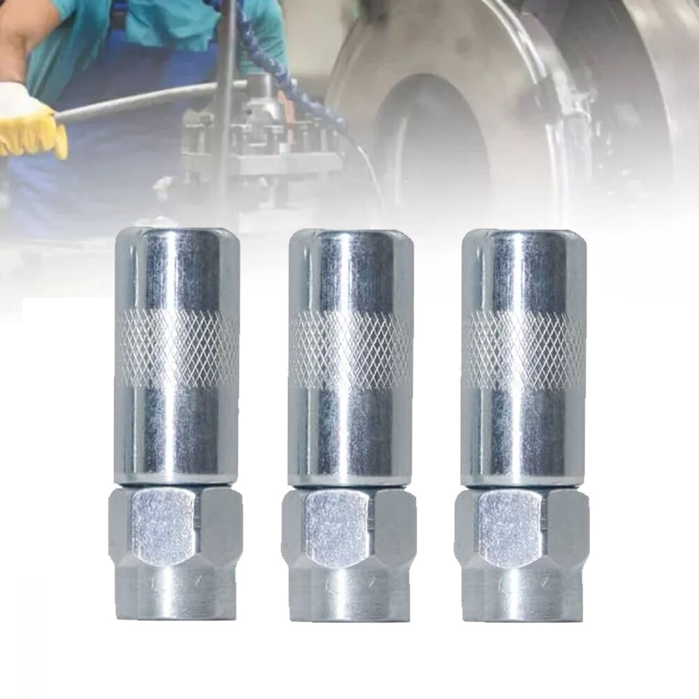 3PC Heavy Duty 1/8 In. Npt Grease Gun Coupler Flat Nozzle US