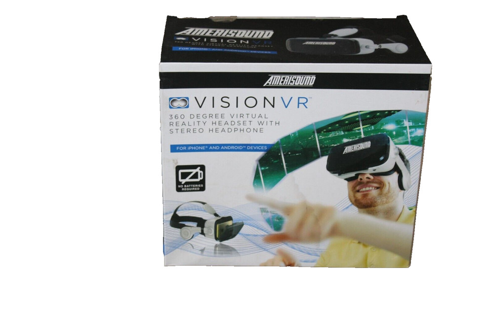 Virtual Reality Headset Vision VR Stereo Headphone IPhone Android NEW