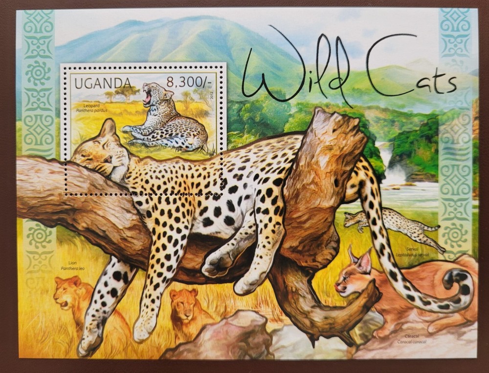 Uganda 2012 / Fauna - Wild Cats  / 1v ms