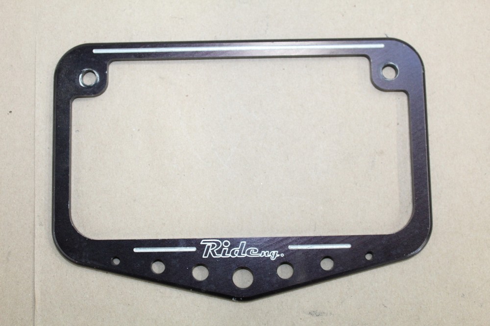 RIDEng. Motorcycle License Plate Frame Custom Made - Metal Plate