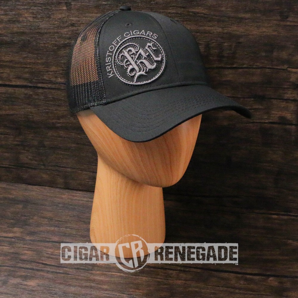 Kristoff Cigar Embroidered Adjustable Cap Hat - Black/Gray