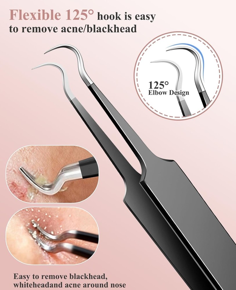 5PCS Blackhead Remover Pimple Popper Tool Kit, Professional use