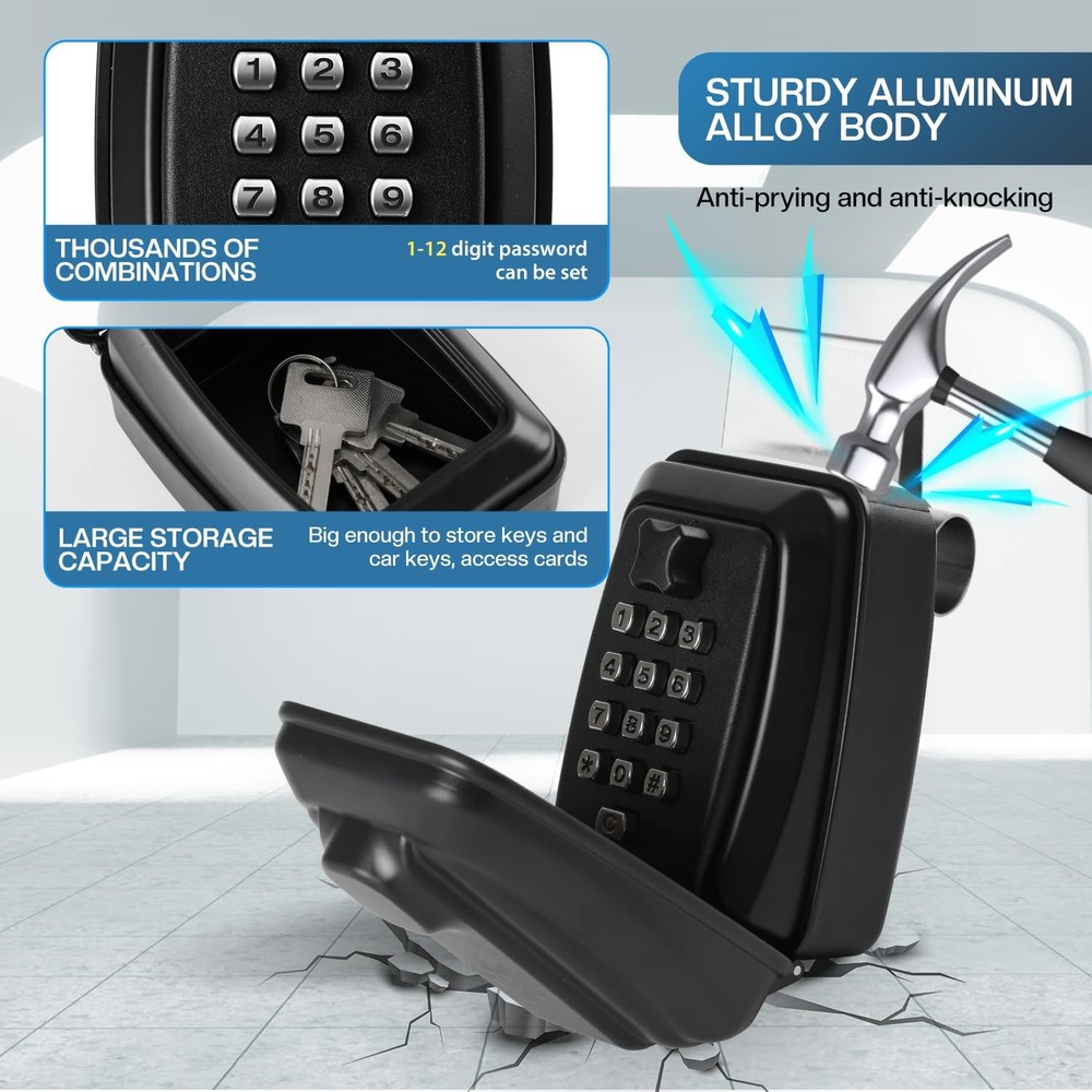 Secure Key Storage Solution - Lock Box Protects Your Keys, Fits Car Windows, ...