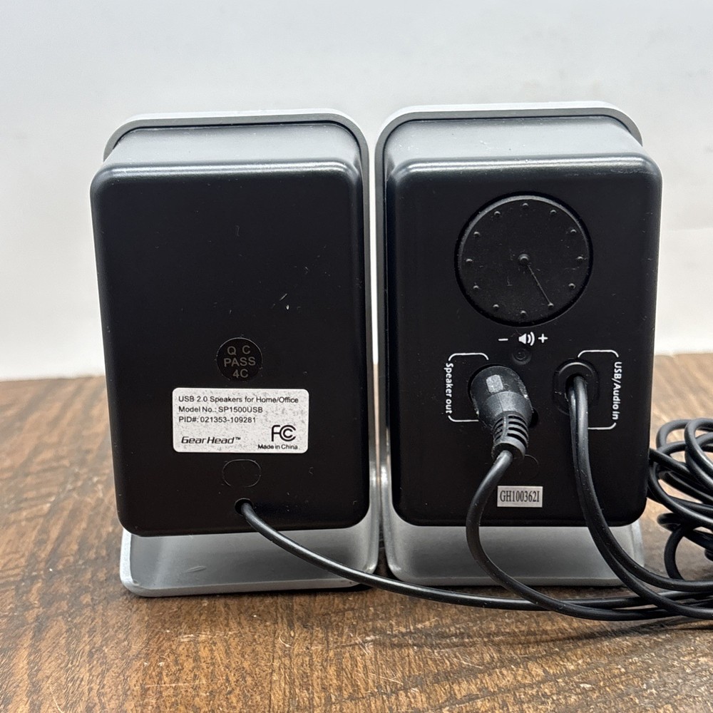 Gear Head mini PC Computer speakers SP1500USB - Fully Tested Work Great