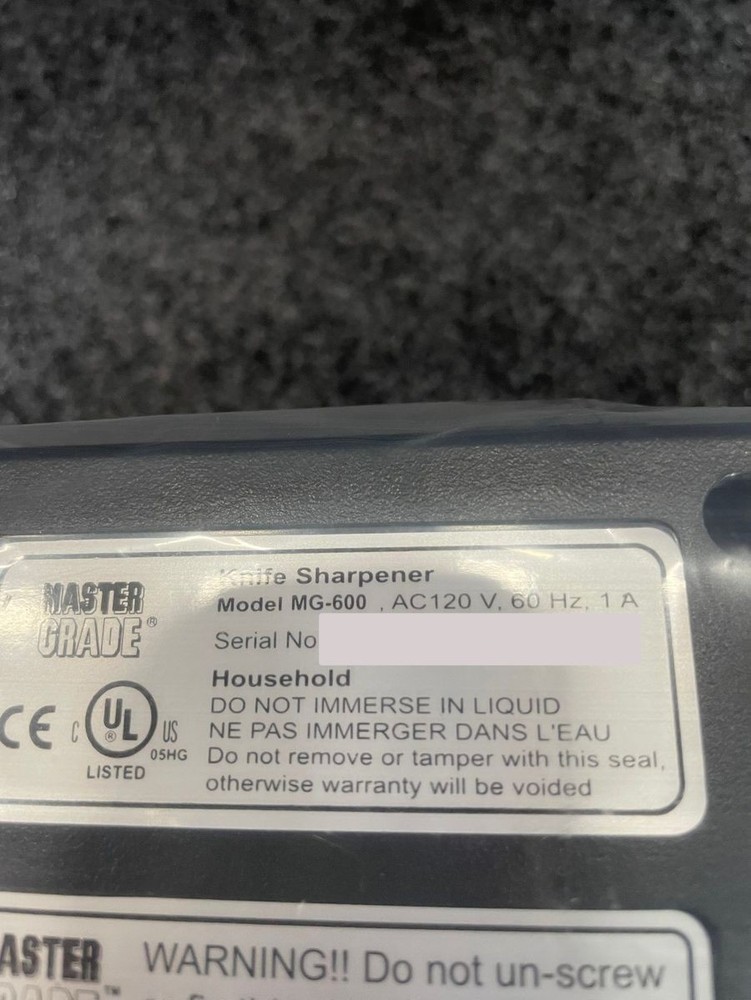 MASTER GRADE MG-600 Premium Electric Knife Sharpener White