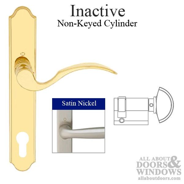 HOPPE Multipoint Handle Set with Munchen Lever Inactive Satin Nickel