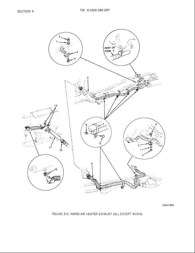 Exhaust pipe Arctic heater kit CUCV pn#15599287