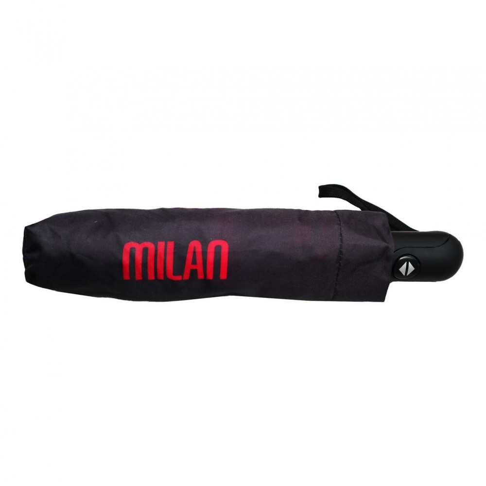 AC Milan Automatic Folding Umbrella Pocket Black Red Edges