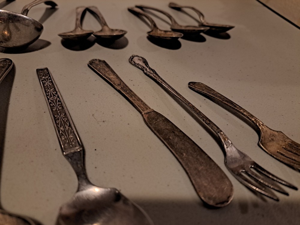 Lot 16 Pieces Silver Plated Kitchenware, Pre-owned