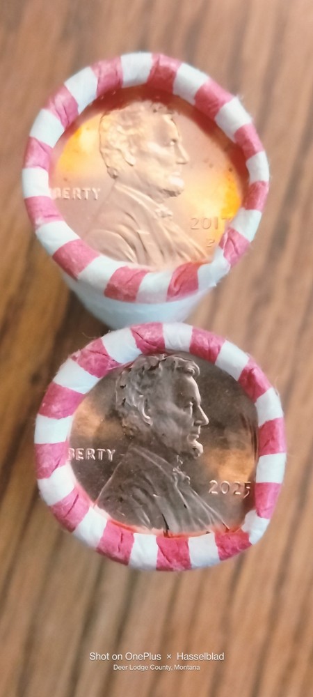 2025-P & D Lincoln Cent Shield Rolls- 1 Each-