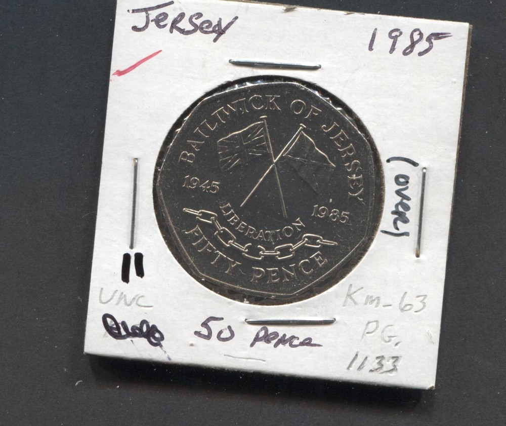 1985-Jersey-UNC. 50 Pence