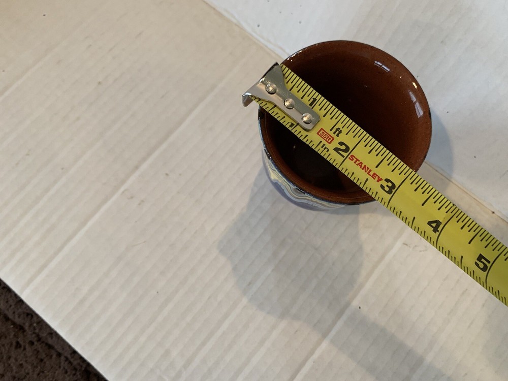 Redware Art Pottery Candle Cup Holder