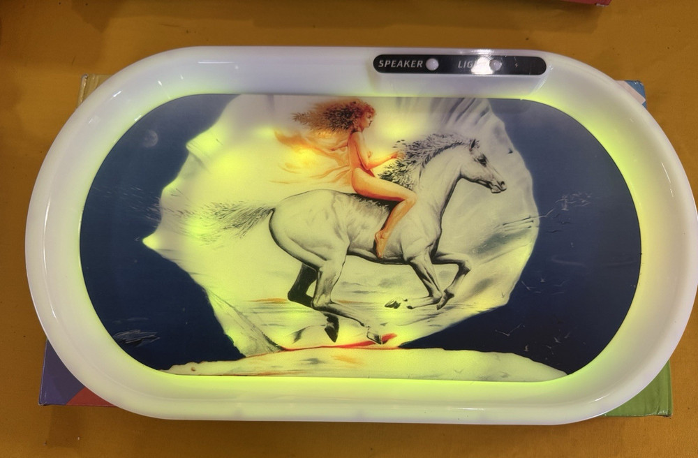 Bluetooth Speaker LED Plastic Rolling Glow Tray 7 Changeable Colors(#305)