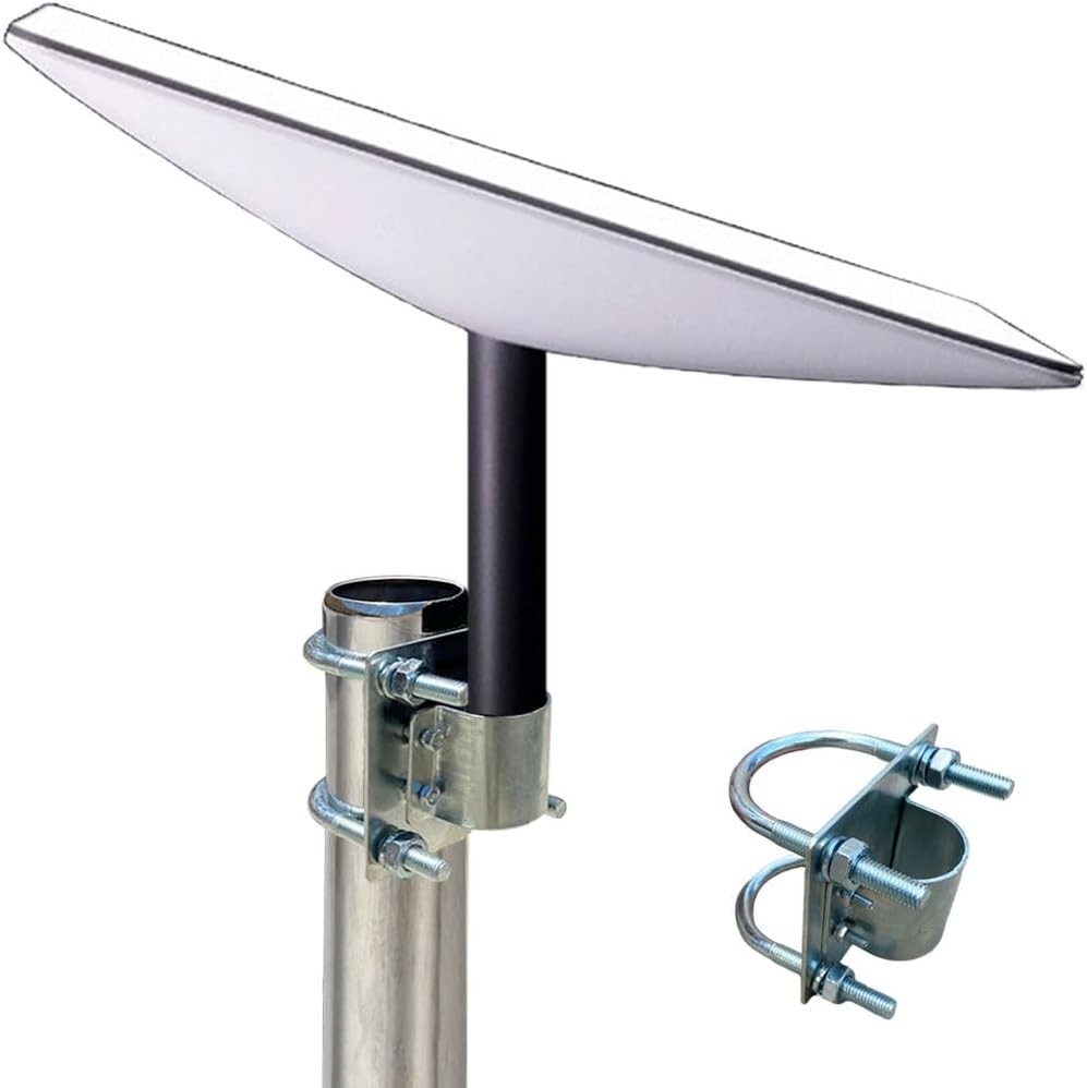 Universal Steel Pipe Mount for Satellite Antennas - Easy Two-Way Installation