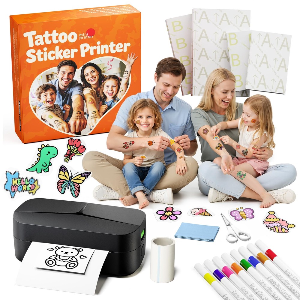 Phomemo TK32 Sticker For Kids Maker Upgrade Kit  Temporary Tattoo Maker, Easy...