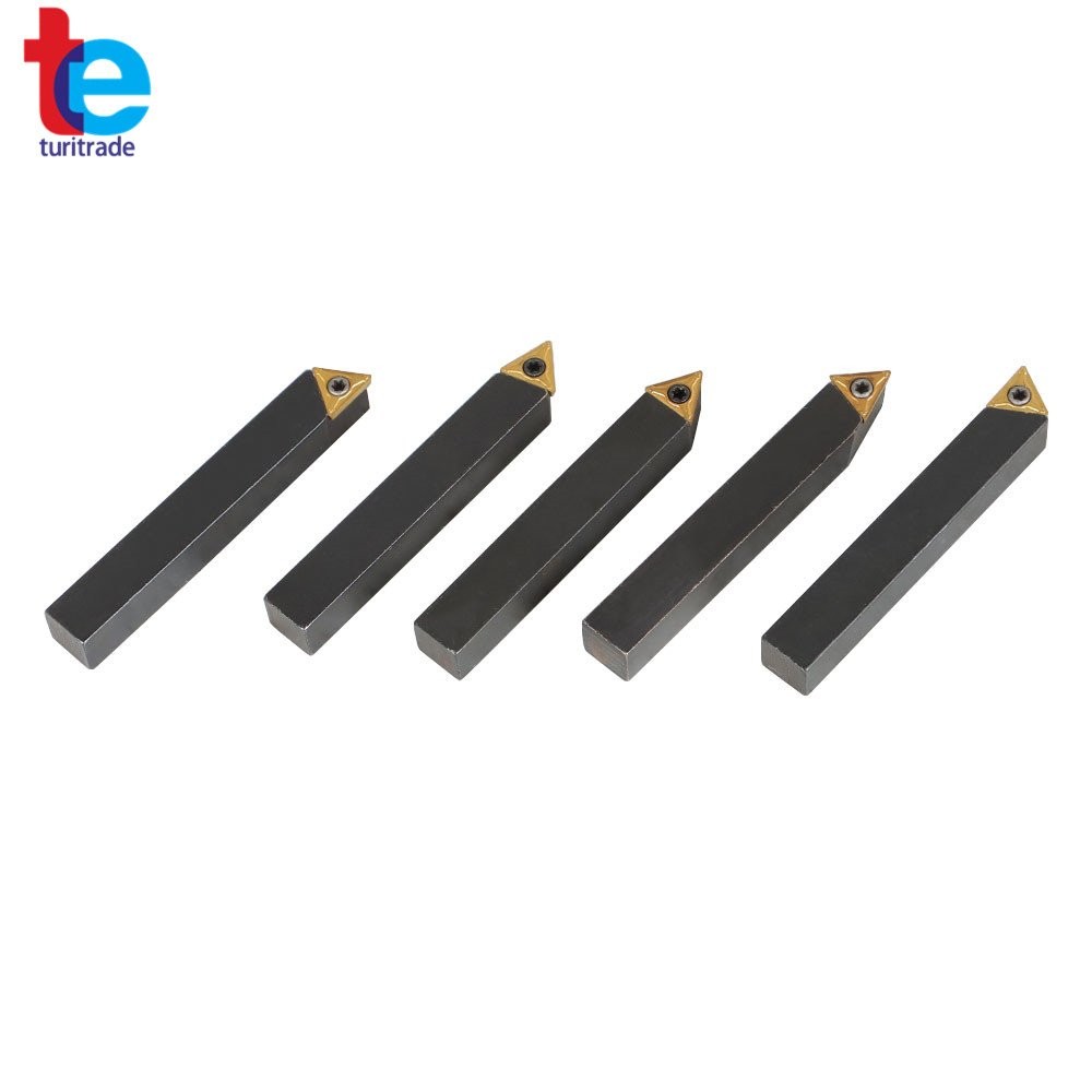 5Pcs 3/8" Indexable Carbide Insert Turning Tooling Bit Holder Set For Lathe New